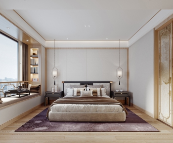 New Chinese Style Bedroom-ID:154440465