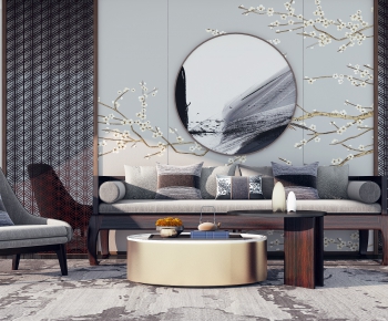 New Chinese Style Sofa Combination-ID:963130041