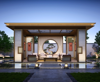 New Chinese Style Courtyard/landscape-ID:442501078