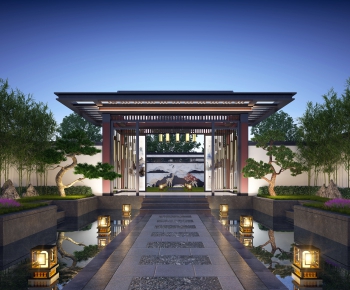 New Chinese Style Courtyard/landscape-ID:469017984