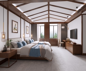 Nordic Style New Chinese Style Guest Room-ID:988782889