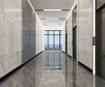 Modern Office Elevator Hall-ID:448297981