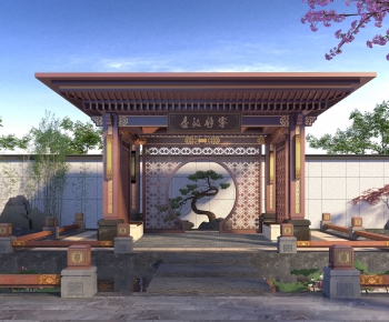 New Chinese Style Courtyard/landscape-ID:935444128