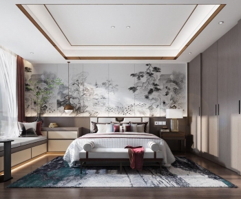 New Chinese Style Bedroom-ID:462888005