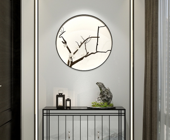 New Chinese Style Entrance Cabinet-ID:776670042