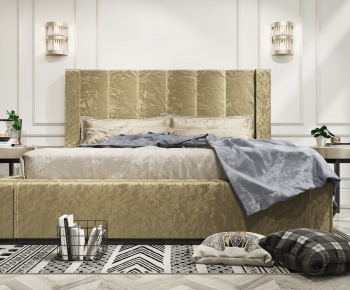 Post Modern Style Double Bed-ID:755779988