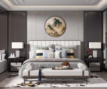 New Chinese Style Bedroom-ID:340799096