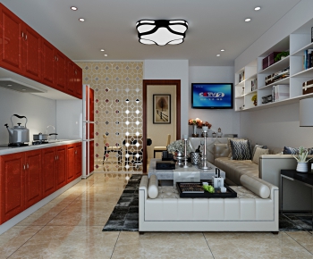 Modern A Living Room-ID:609066968