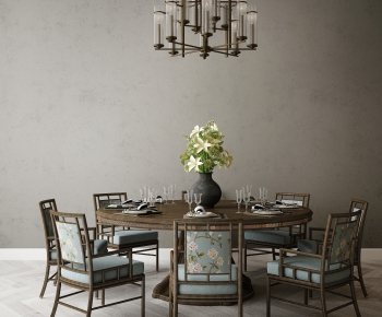 New Chinese Style Dining Table And Chairs-ID:467860949