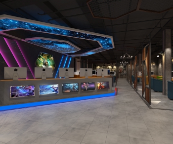 Industrial Style Internet Cafe-ID:557744035