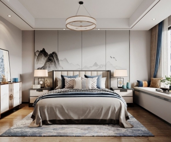 New Chinese Style Bedroom-ID:158198128