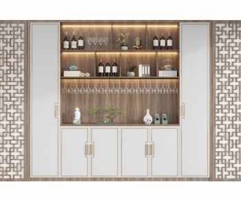 New Chinese Style Wine Cabinet-ID:444683074