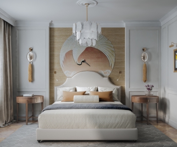 American Style New Chinese Style Bedroom-ID:177823073