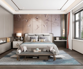 New Chinese Style Bedroom-ID:439172986