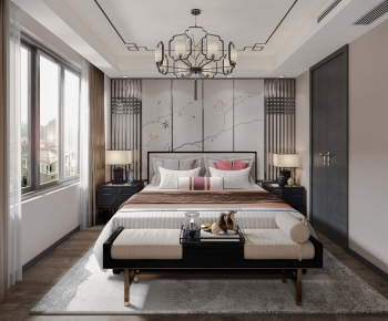 New Chinese Style Bedroom-ID:100287913