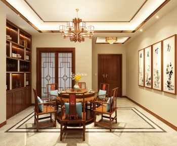 New Chinese Style Dining Room-ID:392010931