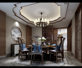 New Chinese Style Dining Room-ID:410909896