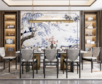 New Chinese Style Dining Room-ID:837694883