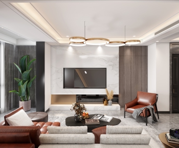 Modern A Living Room-ID:606117011