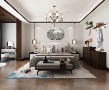 New Chinese Style Bedroom-ID:165478943