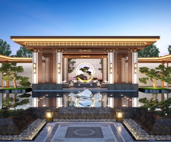 New Chinese Style Courtyard/landscape-ID:977797994