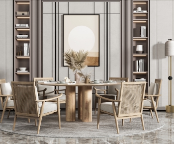 Nordic Style Dining Table And Chairs-ID:365140496
