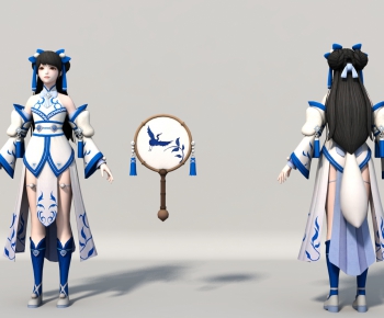 中式古代人物，女孩动漫角色-ID:956765898
