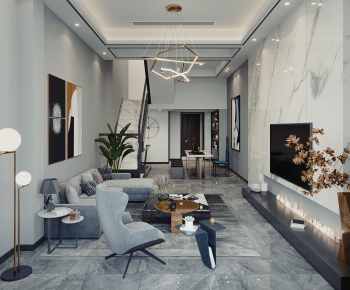 Modern A Living Room-ID:687179094