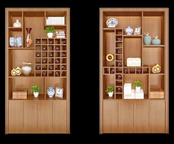 Chinese Style Wine Cabinet-ID:505489111