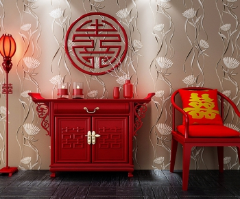 New Chinese Style Side Cabinet/Entrance Cabinet-ID:194084888