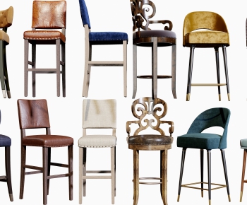Simple European Style Bar Chair-ID:136698969