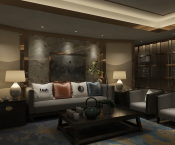 New Chinese Style A Living Room-ID:235363963