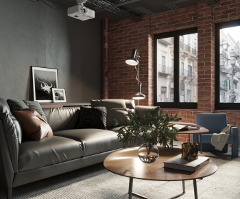 Industrial Style A Living Room-ID:197618961