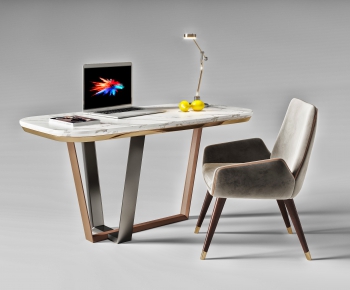 Modern Computer Desk And Chair-ID:122860915