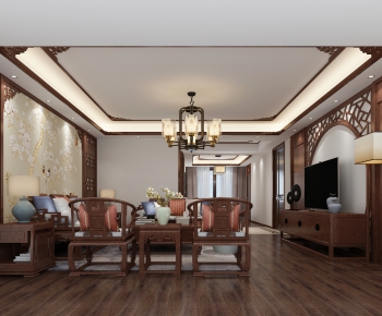 Chinese Style A Living Room-ID:851399909
