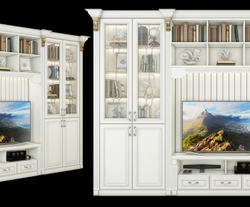 Simple European Style TV Cabinet-ID:646636013