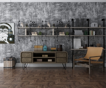 Industrial Style TV Cabinet-ID:478682999