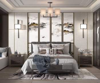 New Chinese Style Bedroom-ID:840403088