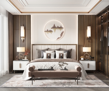New Chinese Style Bedroom-ID:357188949