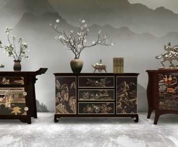 New Chinese Style Side Cabinet/Entrance Cabinet-ID:286974911
