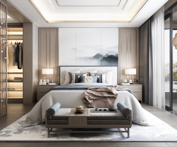 New Chinese Style Bedroom-ID:362798934