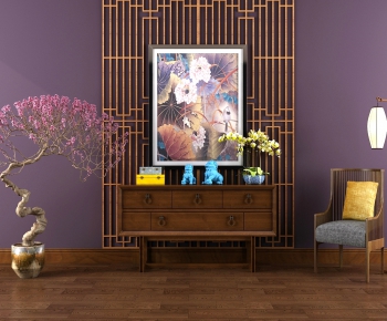 Chinese Style Side Cabinet-ID:820636037