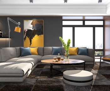 Modern A Living Room-ID:750902891