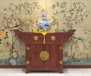 New Chinese Style Side Cabinet/Entrance Cabinet-ID:803581004