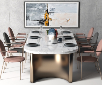 Modern Dining Table And Chairs-ID:521677021