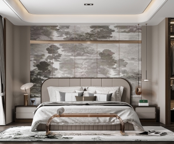New Chinese Style Bedroom-ID:637609005