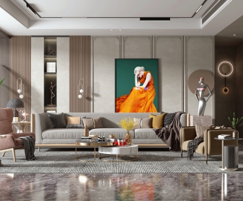 Modern A Living Room-ID:743299969