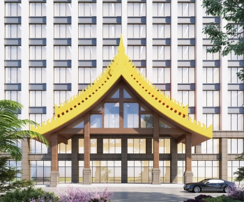 Southeast Asian Style Facade Element-ID:592673063