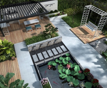 New Chinese Style Courtyard/landscape-ID:559600111