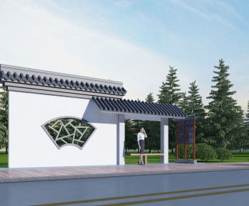 New Chinese Style Building Component-ID:849776985